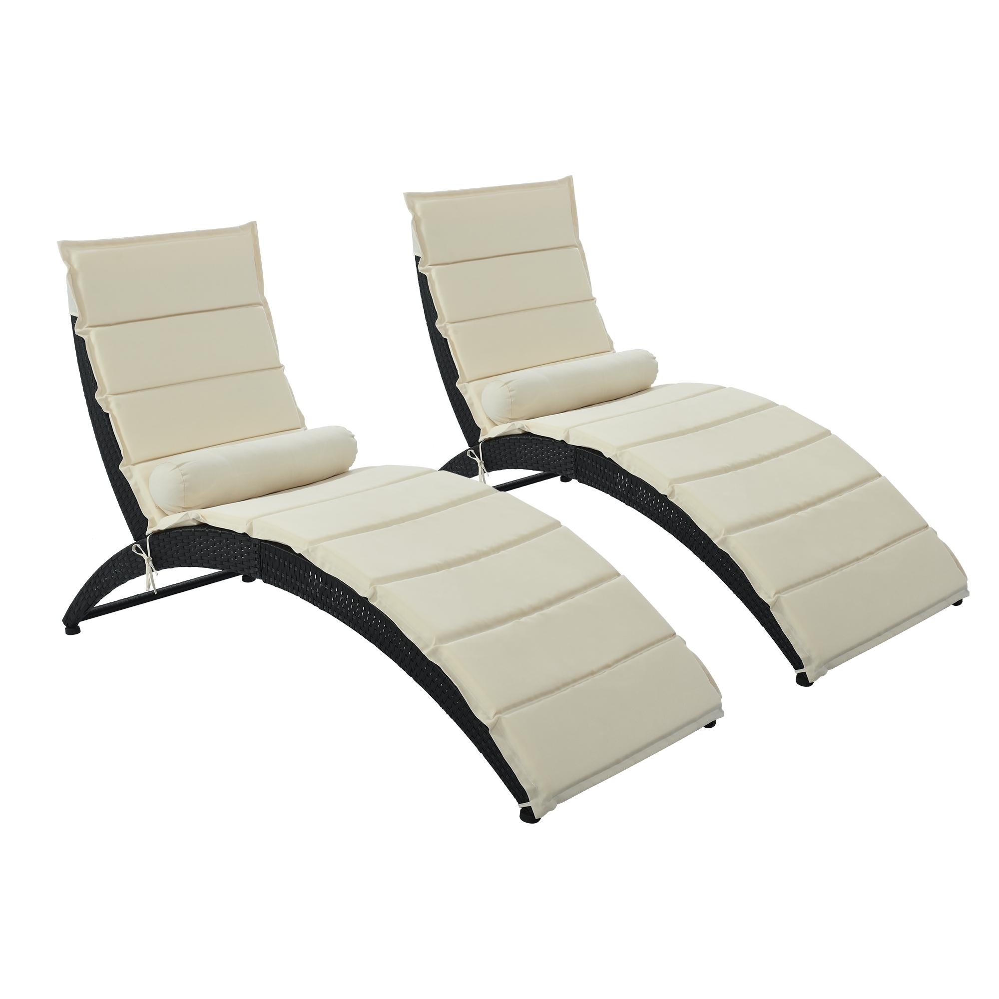Wicker outlet sun lounger