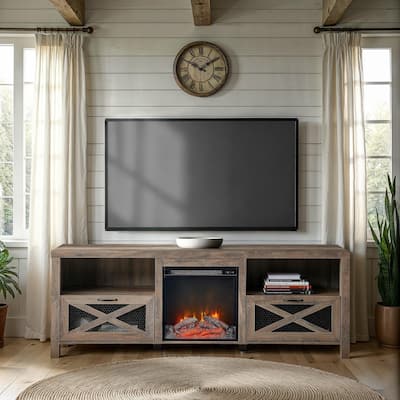 Middlebrook 70-inch Rustic Fireplace TV Stand
