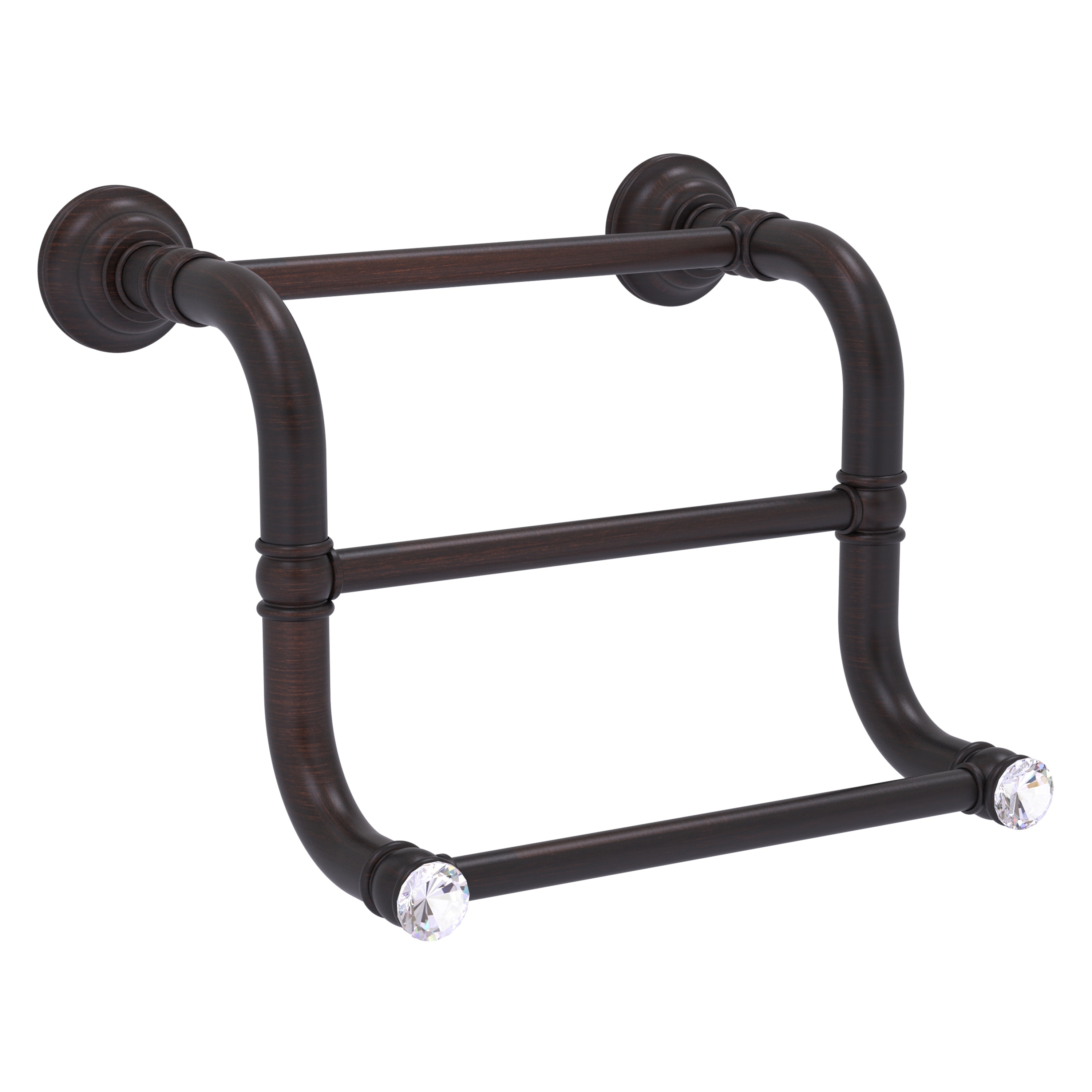 Allied Brass Carolina Crystal 3 Bar Hand Towel Rack