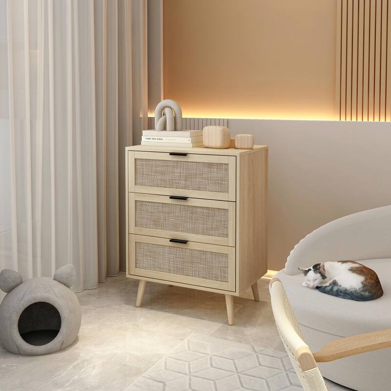 3-Drawer Cabinet for Bedroom, Living Room, and Study