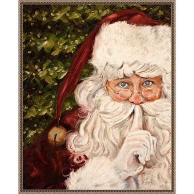 Secret Santa by Patricia Pinto Framed Canvas Wall Art Print