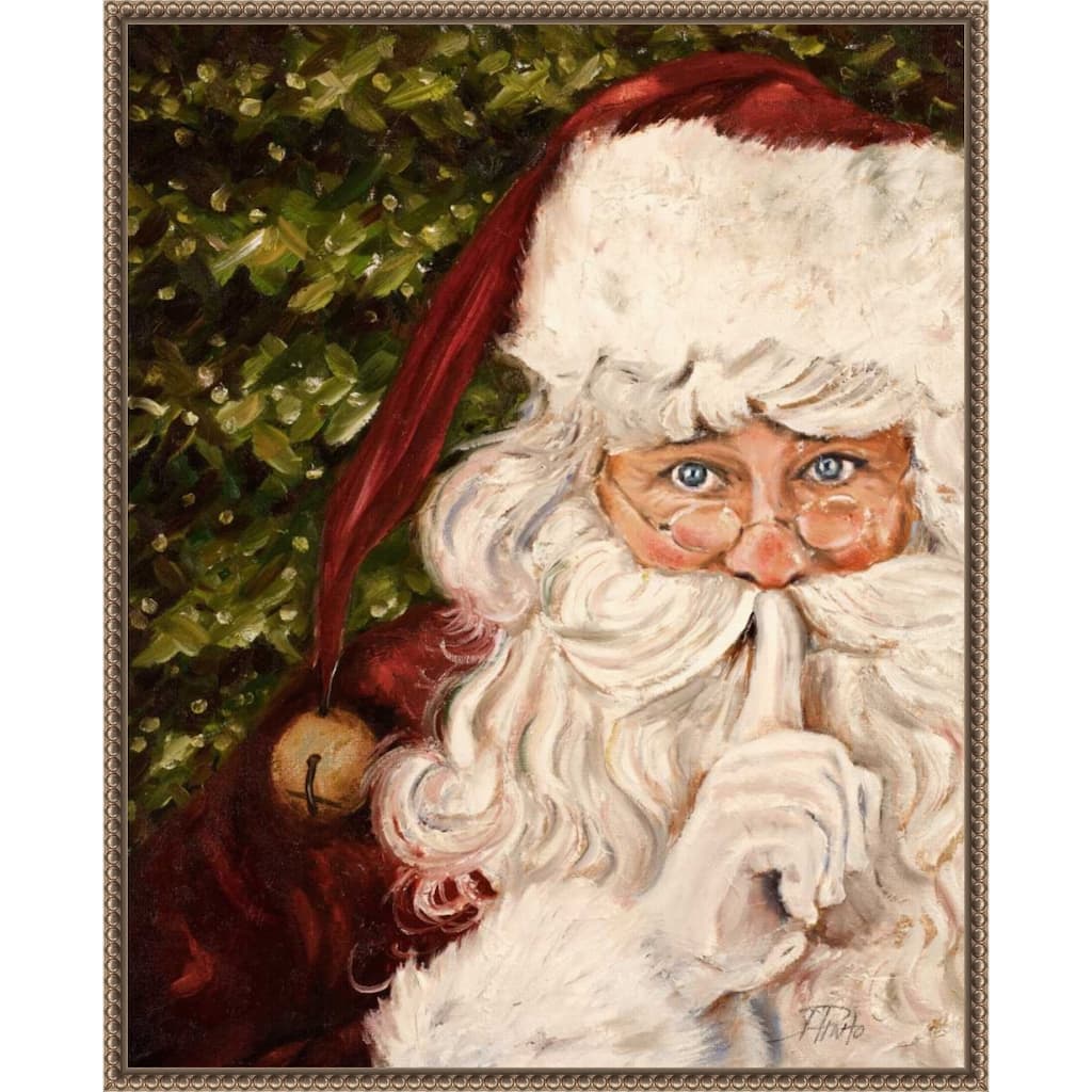 Secret Santa by Patricia Pinto Framed Canvas Wall Art Print