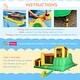 preview thumbnail 7 of 7, Outsunny 7 in 1 Inflatable Water Slide with Large Pool, Soccer Goal, Trampoline, Climbing Wall, Basketball Hoop