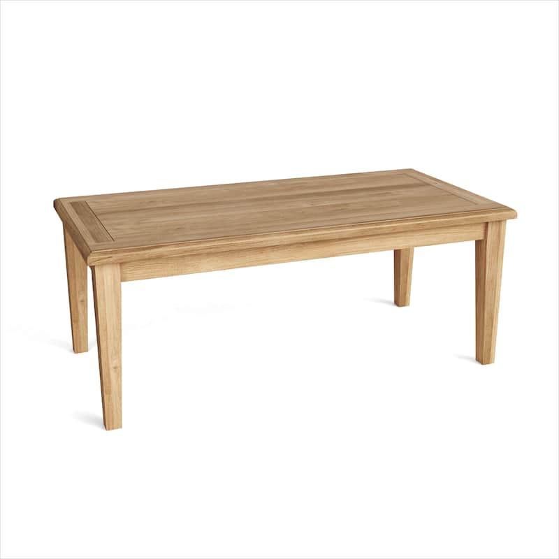 HomeRoots 47" Natural Solid Wood Outdoor Coffee Table