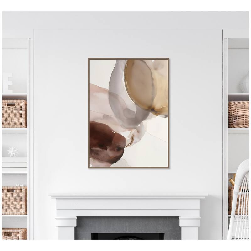 Kate and Laurel Earth Bloom II by Amy Lighthall Framed Canvas Wall Art Print