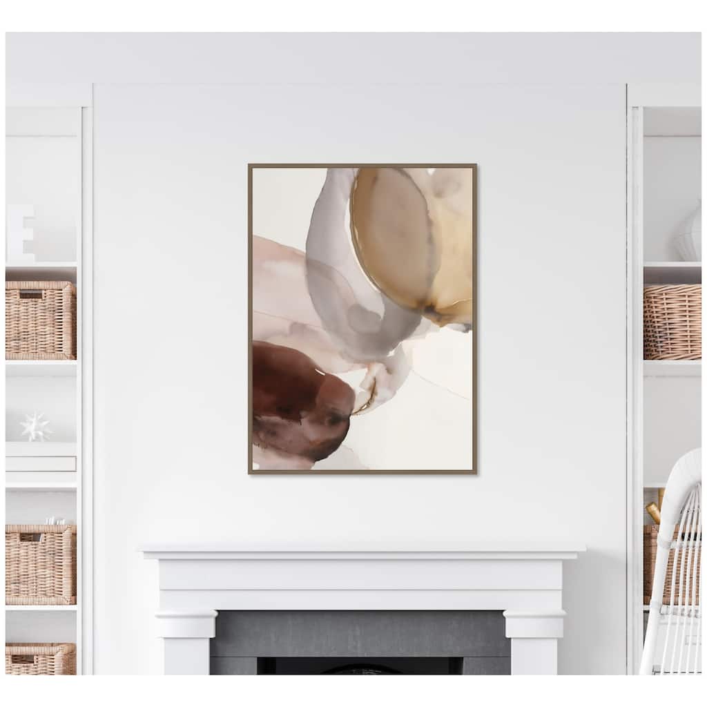 Kate and Laurel Earth Bloom II by Amy Lighthall Framed Canvas Wall Art Print