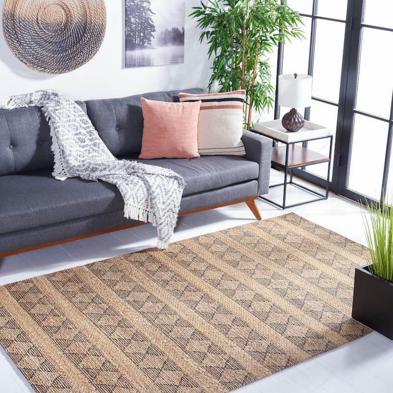SAFAVIEH Handmade Natural Fiber Janiyah Boho Jute Rug - 8' x 10' - Natural/Black