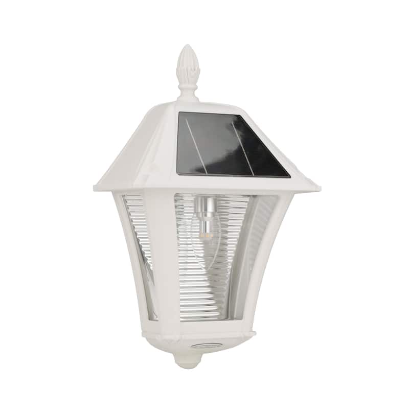 Baytown II Bulb 130 LM Solar LED Wall Sconce for Garage and Porch 2-PK