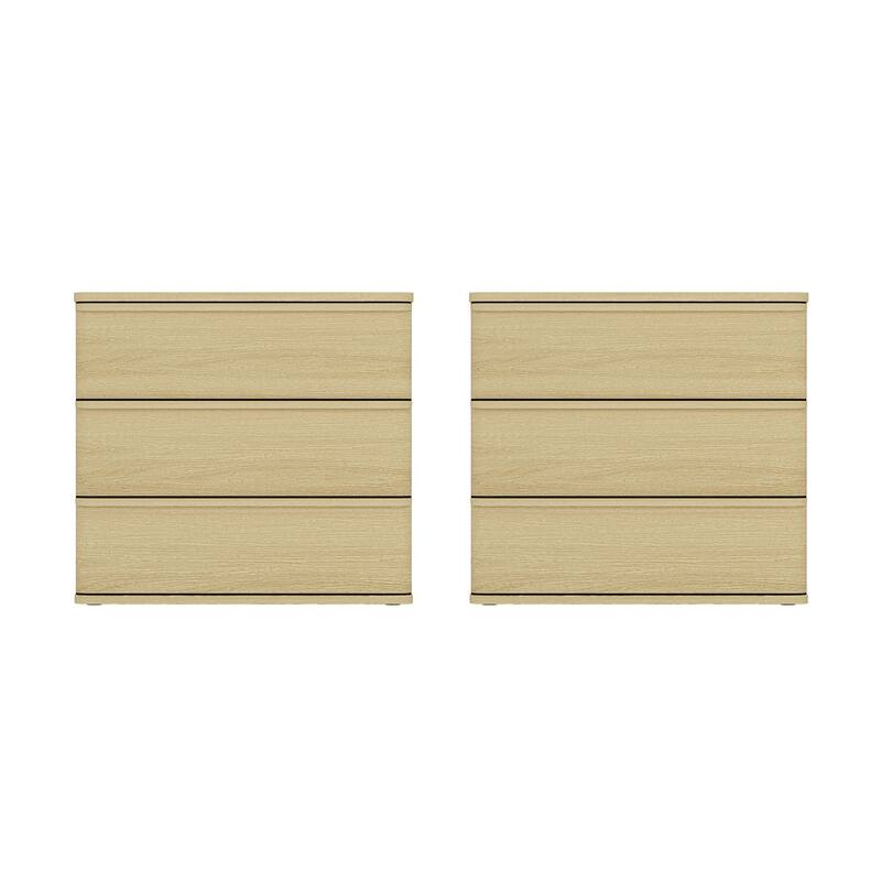 Manhattan Comfort Molly 26" Nightstand (3-Drawer) - Set of 2