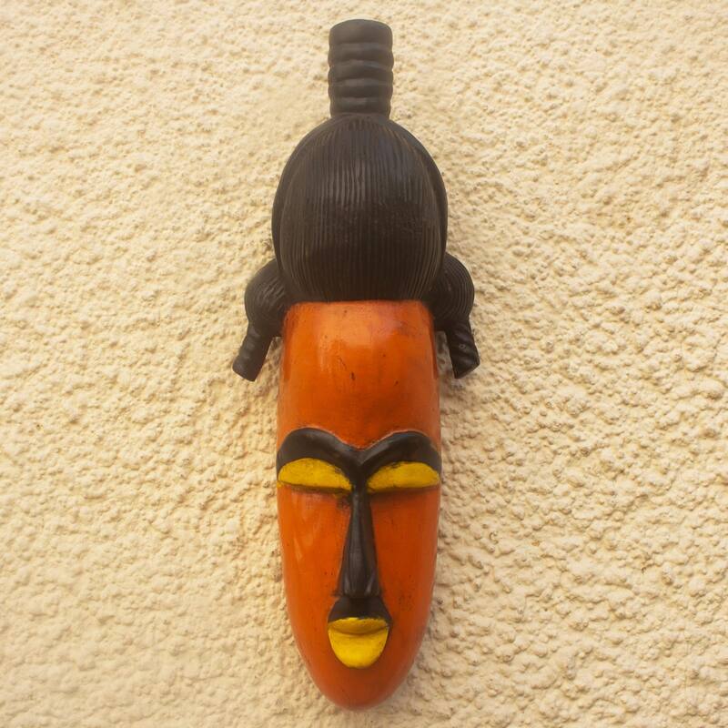 Novica Handmade Afefa African Wood Mask