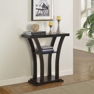 Transitional Rectangular Console Table with Open Storage Shelf - Bed ...