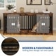 preview thumbnail 32 of 38, Moasis Extra Large Dog Crate Furniture with Sliding Doors