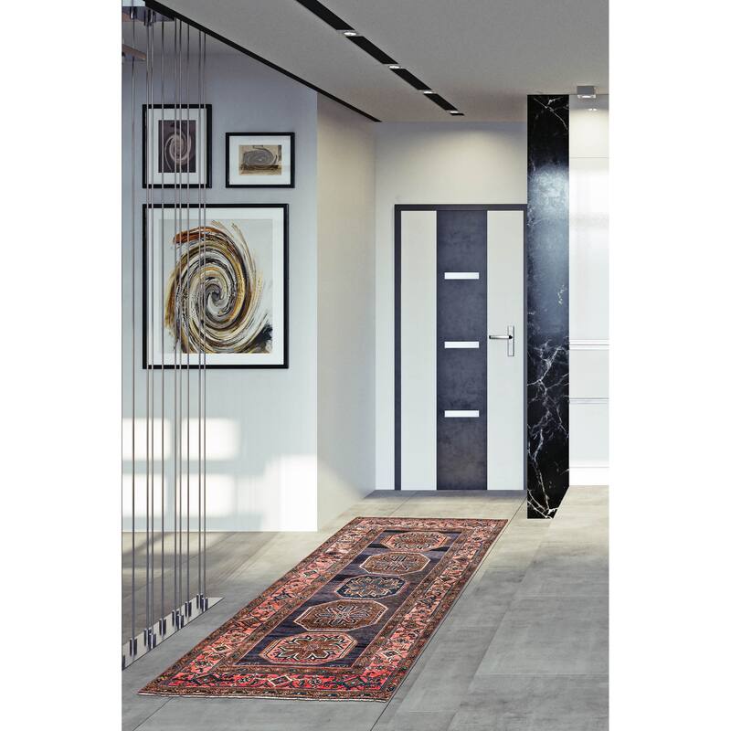 ECARPETGALLERY Hand-knotted Konya Anatolian Dark Navy Wool Rug - 4'2 x 8'0