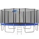 preview thumbnail 2 of 7, 16 FT Outdoor Kids Round Trampoline with Enclosure, Basketball Hoop