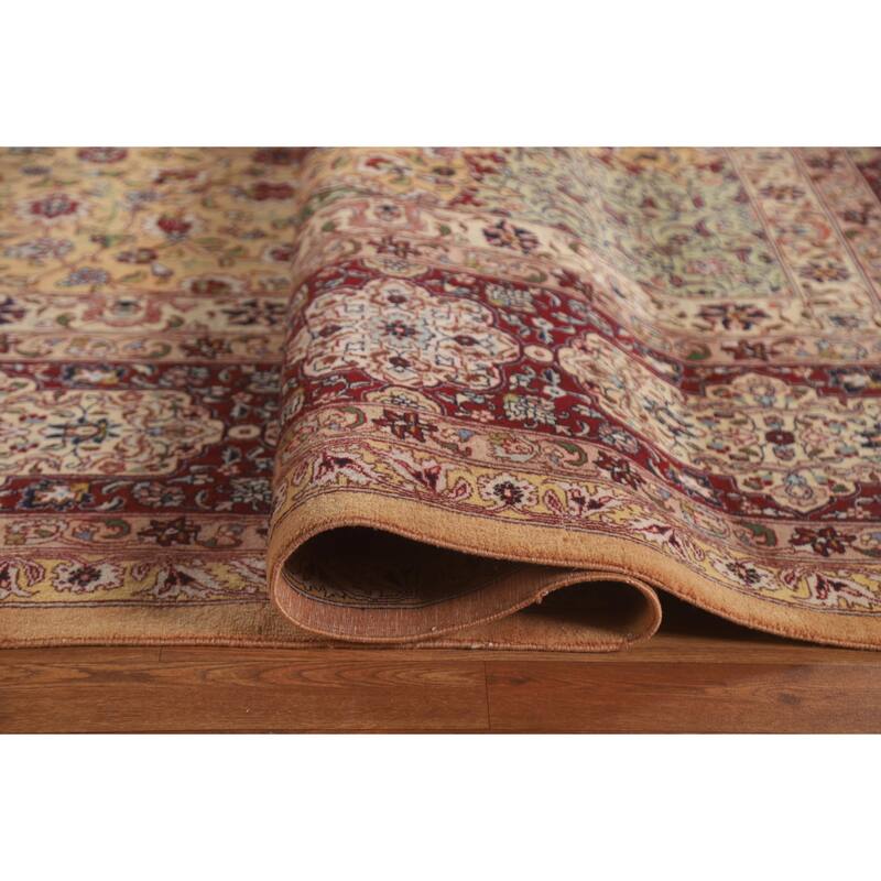 Vegetable Dye Large Tabriz Persian Area Rug Hand-knotted Wool Carpet - 11'5" x 16'2"
