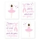 preview thumbnail 1 of 2, Ballerina Dancer Collection Wall Decor Art Prints (Set of 4) - Pink and Purple Lavender Ballet Tutu Dance
