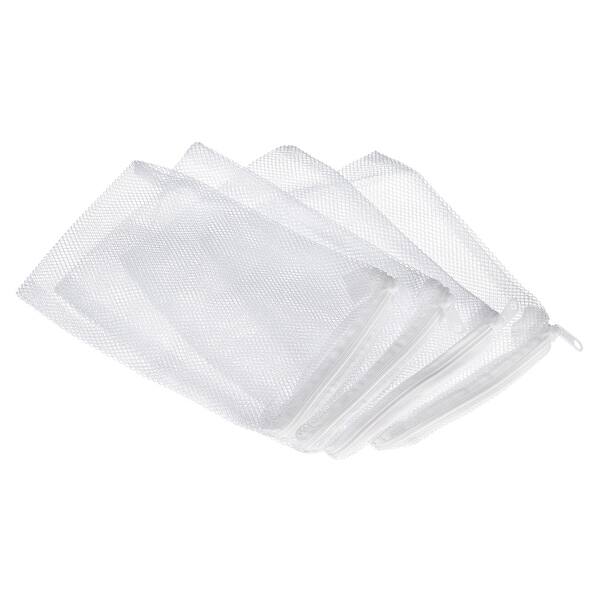 slide 2 of 4, Filter Media Bags 18x13cm 2 mm Hole 6 Pack Mesh Bags with Zipper White