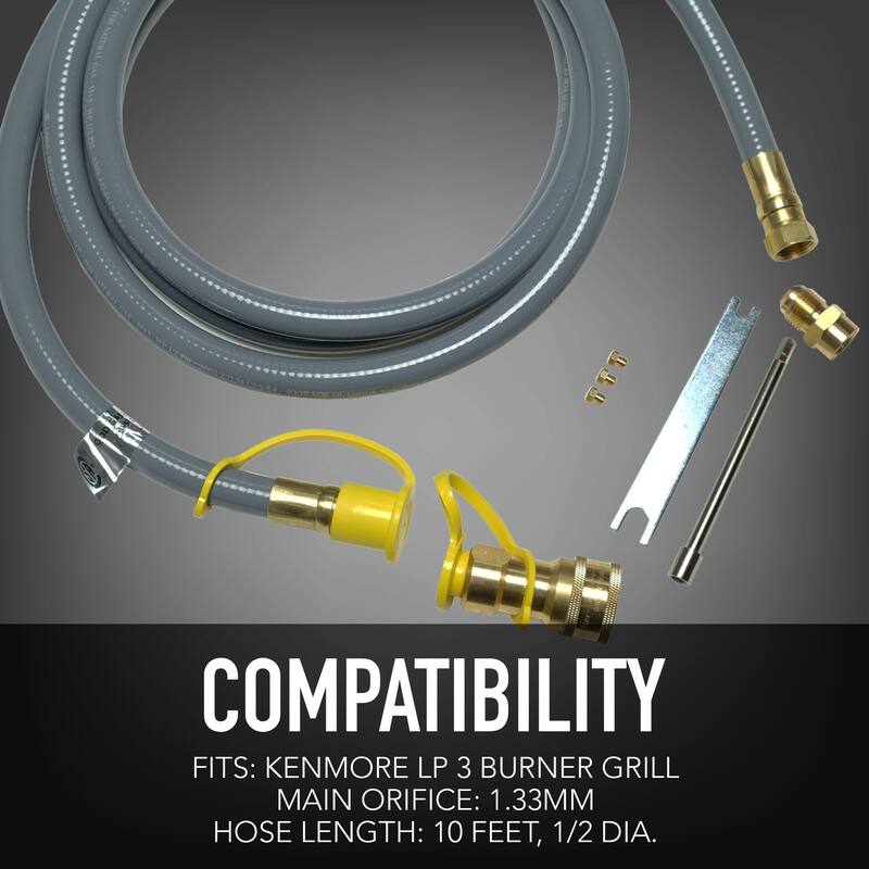 Permasteel Natural Gas Conversion Kit for Kenmore Grills 3-Burner