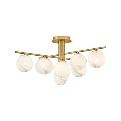Fredrick Ramond FR41903 Selene 9 Light 30" Wide Semi-flush Ceiling