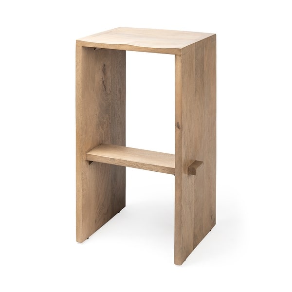 slide 2 of 31, Aida Natural Brown Solid Wood Bar Stool Single - Natural Brown - Bar Height - 29-32 in.