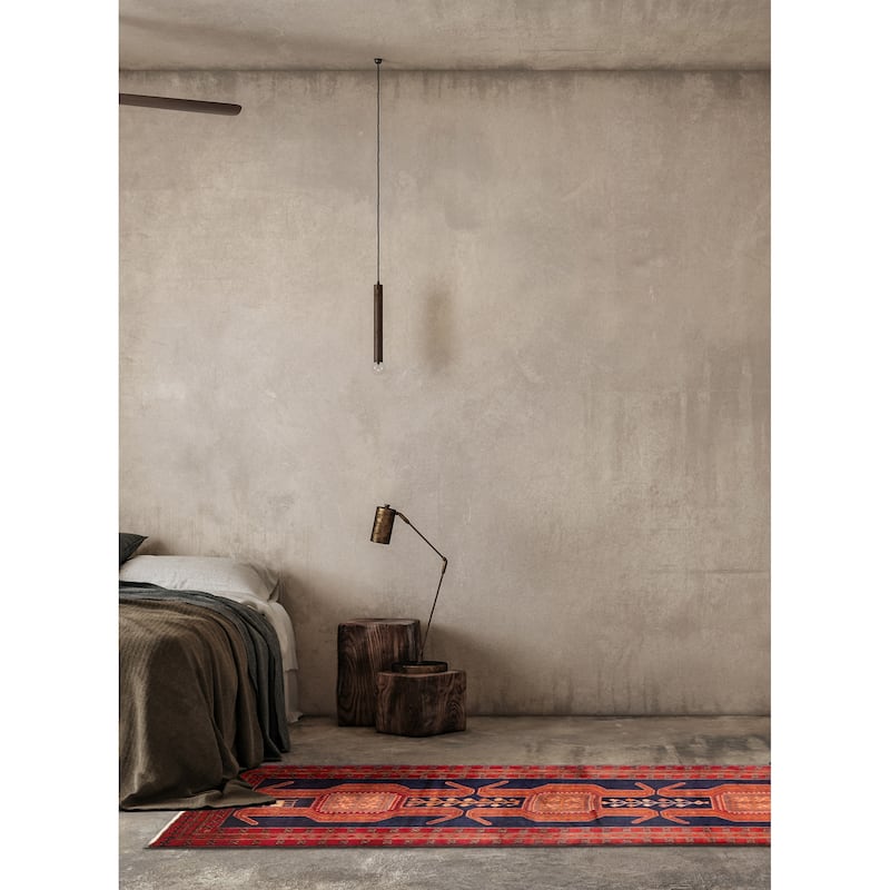 ECARPETGALLERY Hand-knotted Konya Anatolian Navy Wool Rug - 4'4 x 9'0