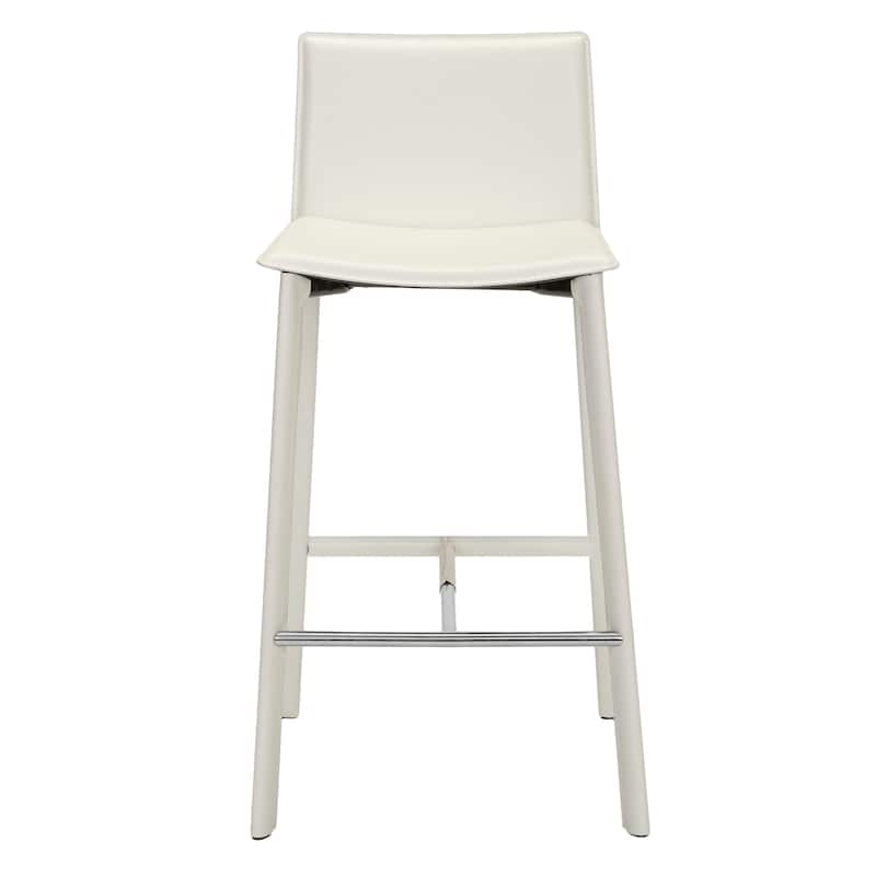 SAFAVIEH Marylou Faux Leather 29-inch Bar Stool (Set of 2) - 18.7" W x 19.7" L x 39.4" H - 19Wx20Dx39H