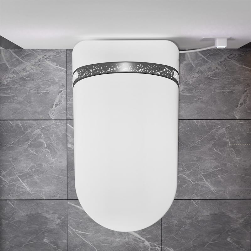 Smart Toilet with Bidet, Tankless One-Piece Elongated