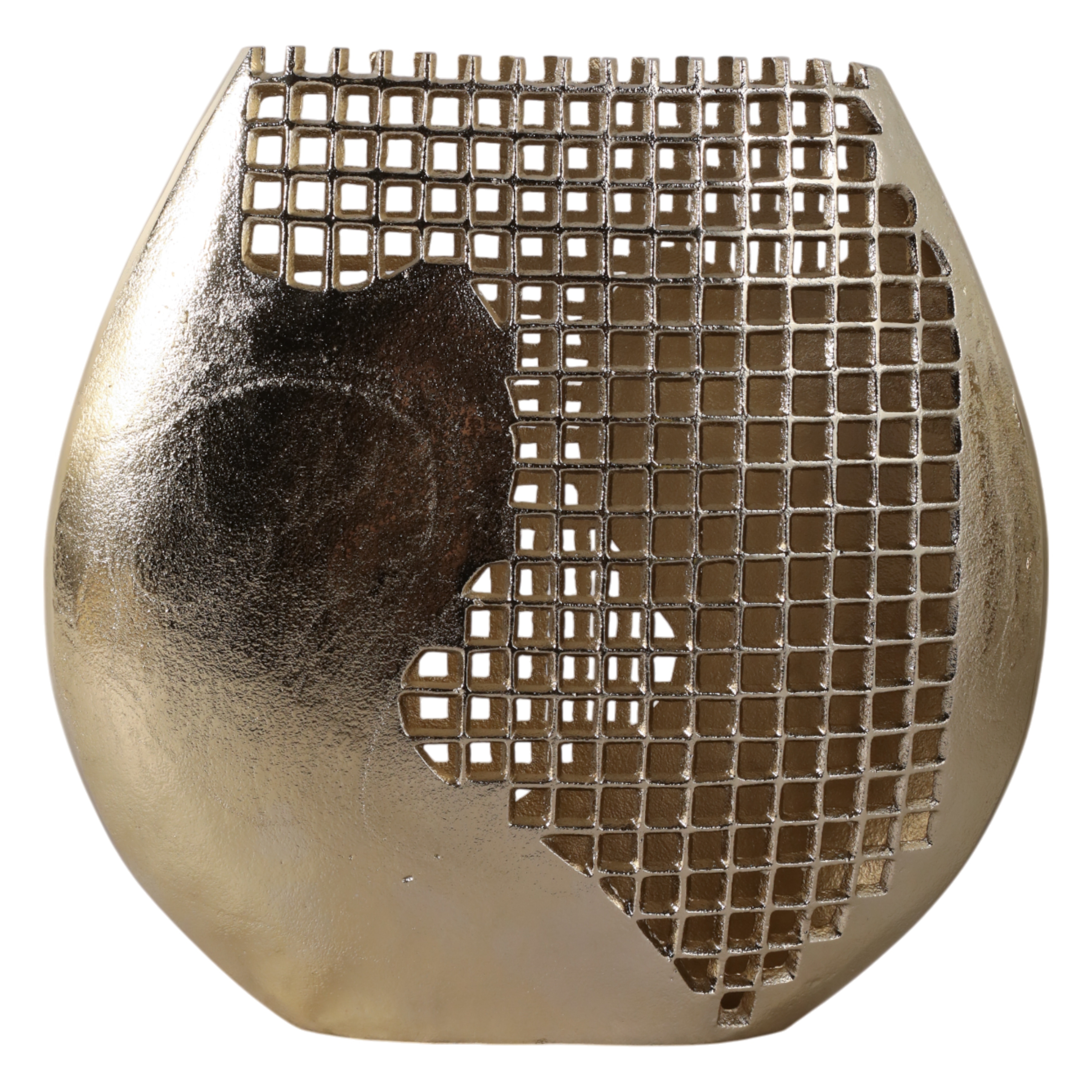 Metal Vase Modern Glam Decorative Accent Interior Decor - 14" Gold