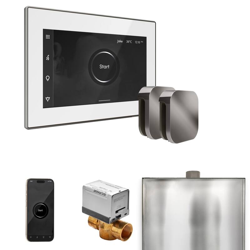 Mr Steam BXX Xbutler Max Package Steam Shower Control Package with - White / Brilliant Black
