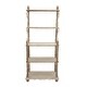 preview thumbnail 15 of 19, White Wood 5 Shelf Scroll Shelving Unit with Brown Spindle Sides and Ball Feet