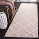 preview thumbnail 45 of 132, SAFAVIEH Handmade Cambridge Luisa Moroccan Trellis Wool Rug 2'6" x 10' Runner - Light Pink/Ivory