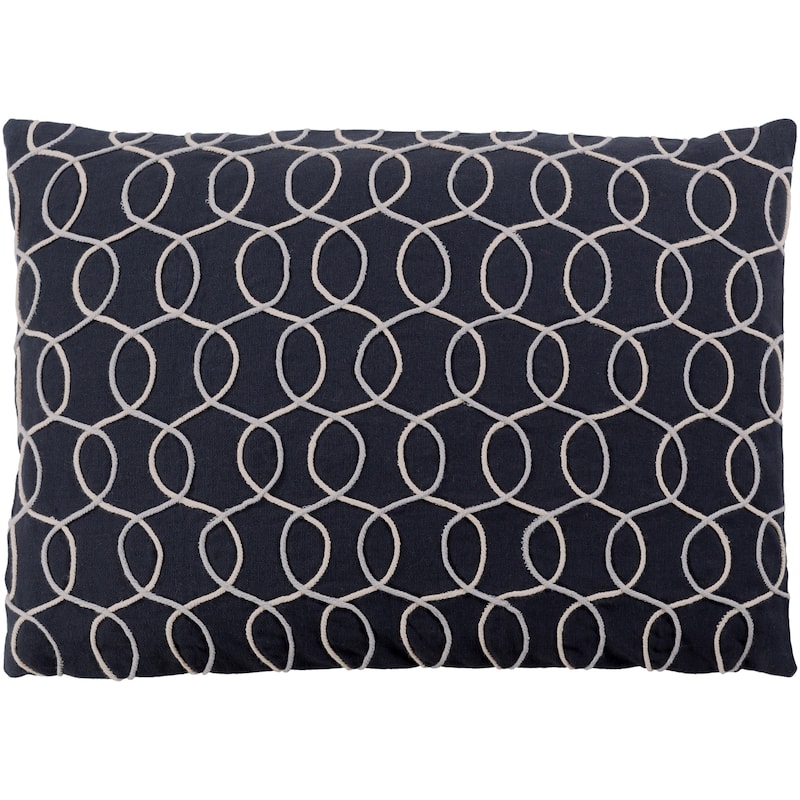 Decorative Lilith Black 13" x 19" Throw Pillow Cover