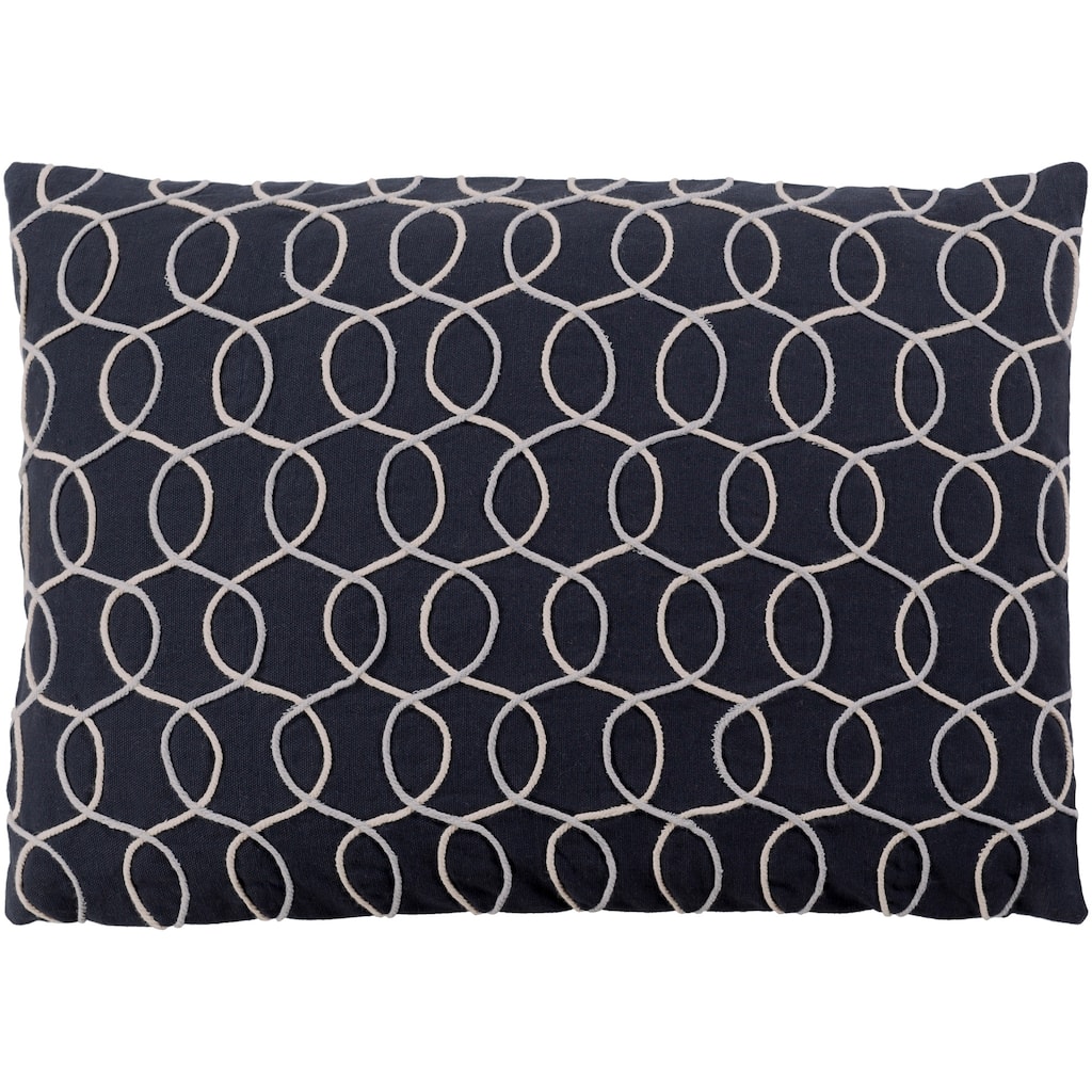 Decorative Lilith Black 13" x 19" Throw Pillow Cover