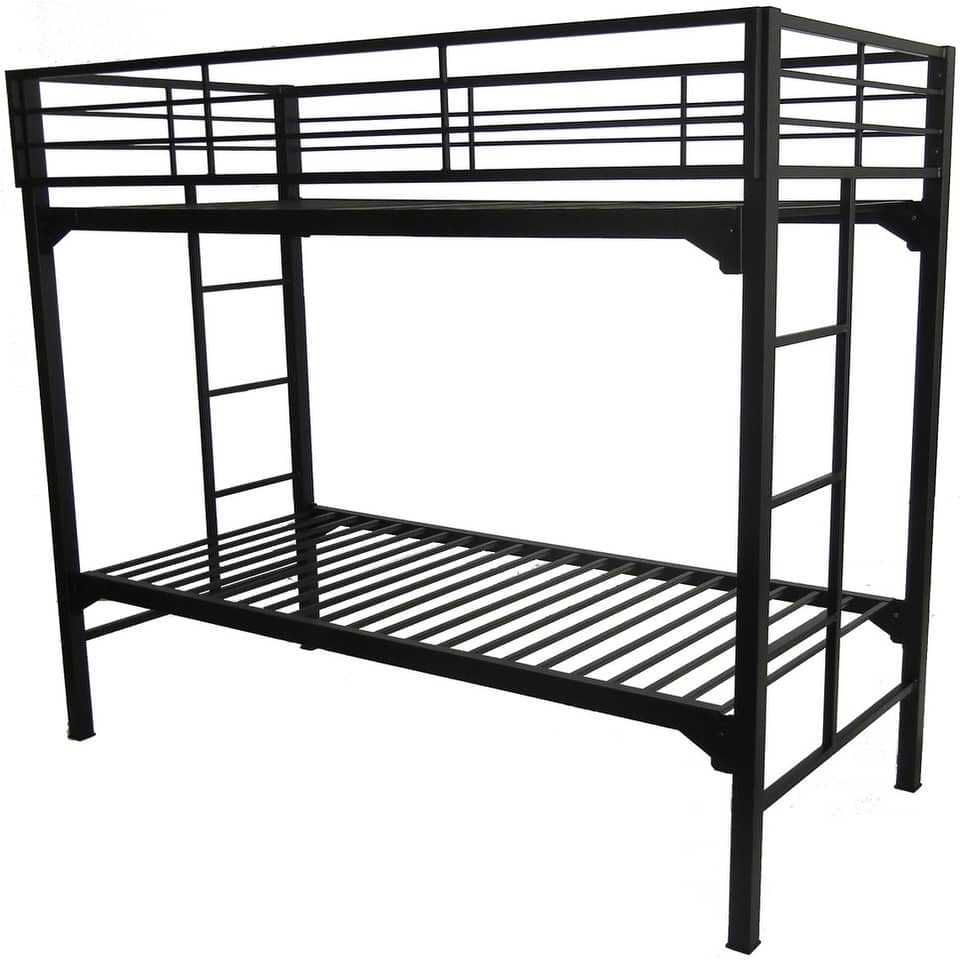 36" x 75" University Bunk Bed with Built in Ladder and 2 Guardrails