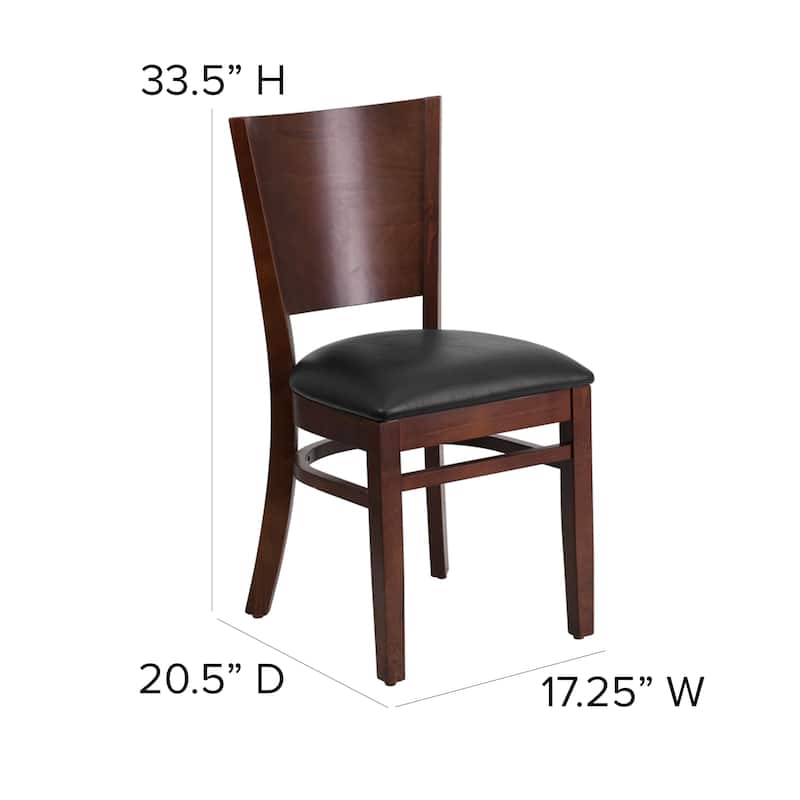 Solid Back Wooden Restaurant Chair