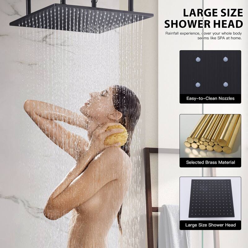 Rbrohant Thermostatic Complete Shower System with Rough in-Valve