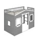 preview thumbnail 5 of 8, Elegant Twin Size House Loft Bed With Ladder and Guaranteed, Health and Comfort, Sturdy Construction & Unique Design, Gray+White