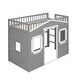 preview thumbnail 4 of 54, Twin Size Solid Wood House Loft Bed With Ladder for Kids, Boys and Girls, Bedroom