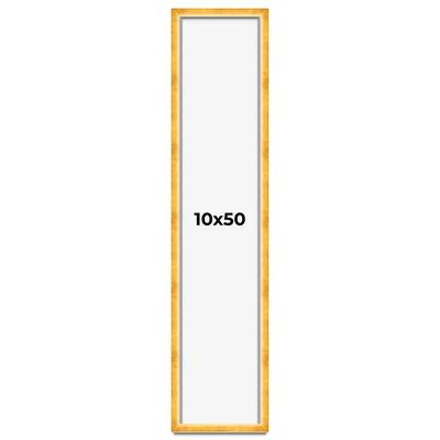 10x50 Shadow Box Frame Gold | 1.625 Inches Deep Real Wood Traditional