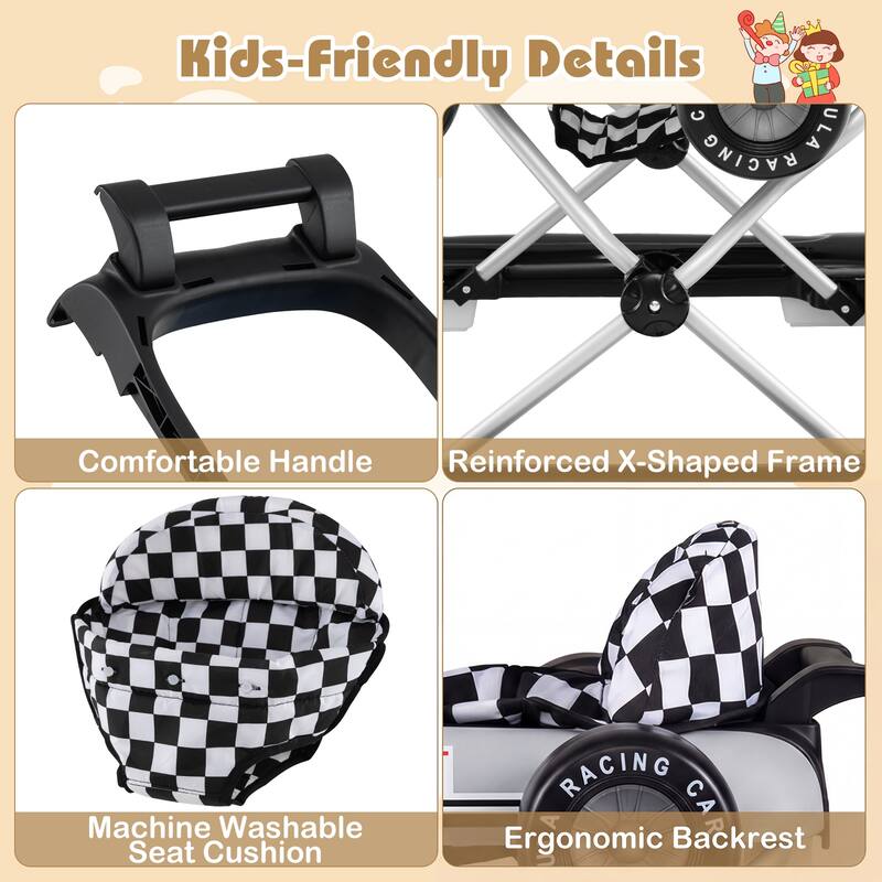 Gymax 4-in-1 Baby Push Walker Activity Center w/3-Level Adjustable