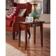 preview thumbnail 2 of 5, AFI Shaker Chair Side Table with Built-in Charger in Walnut
