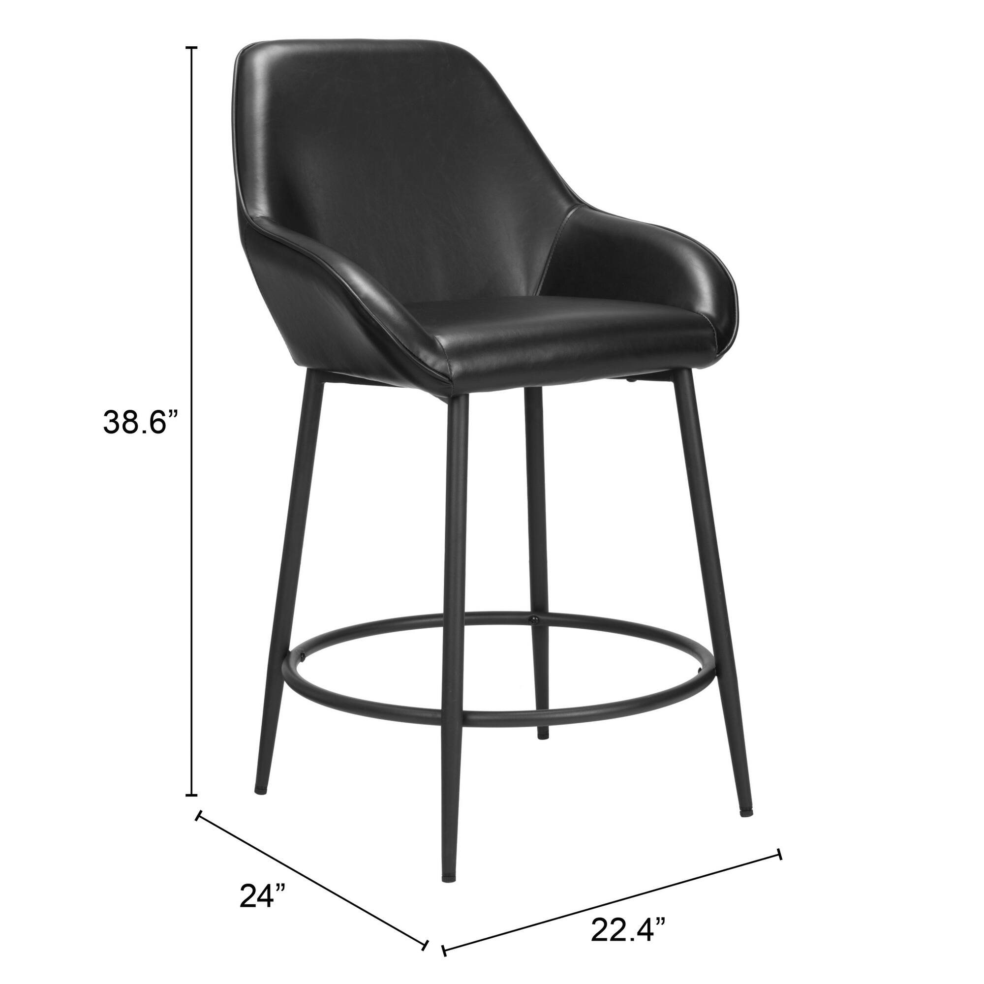 Vila Counter Stool Black Bed Bath & Beyond 39201959