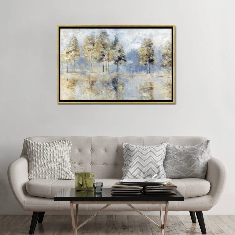 iCanvas "Blue Golden Forest" by Sally Swatland Framed Canvas Print