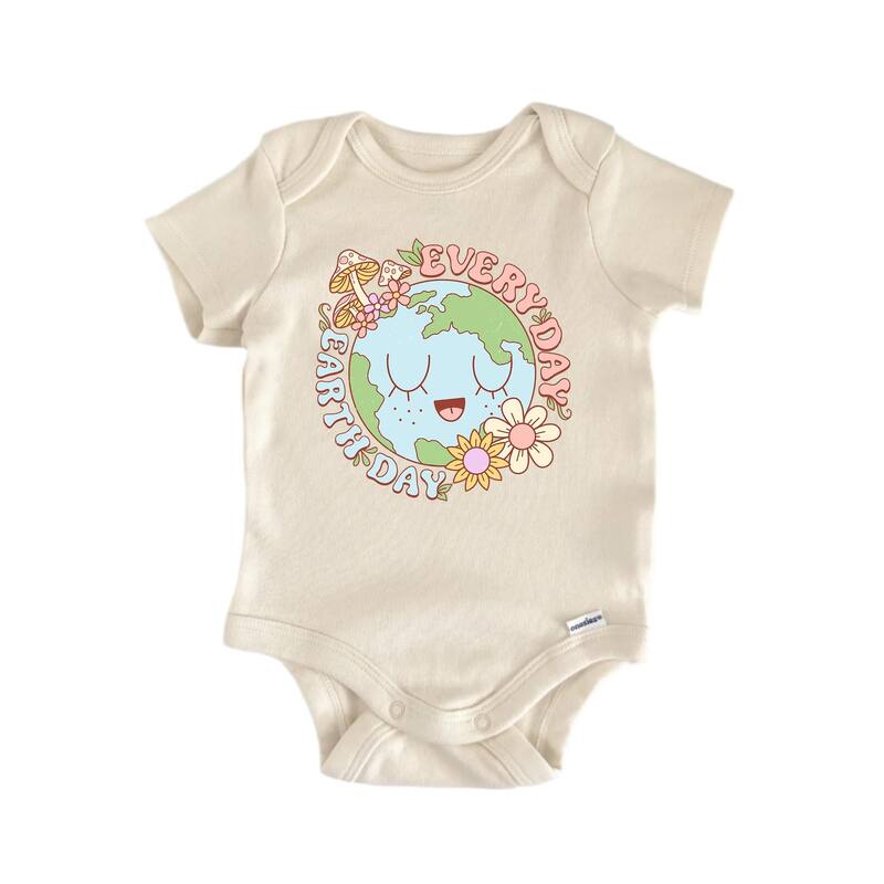 Everyday Earth Day - Baby Boy Girl Clothes Infant Bodysuit Funny Cute Newborn - White - Newborn