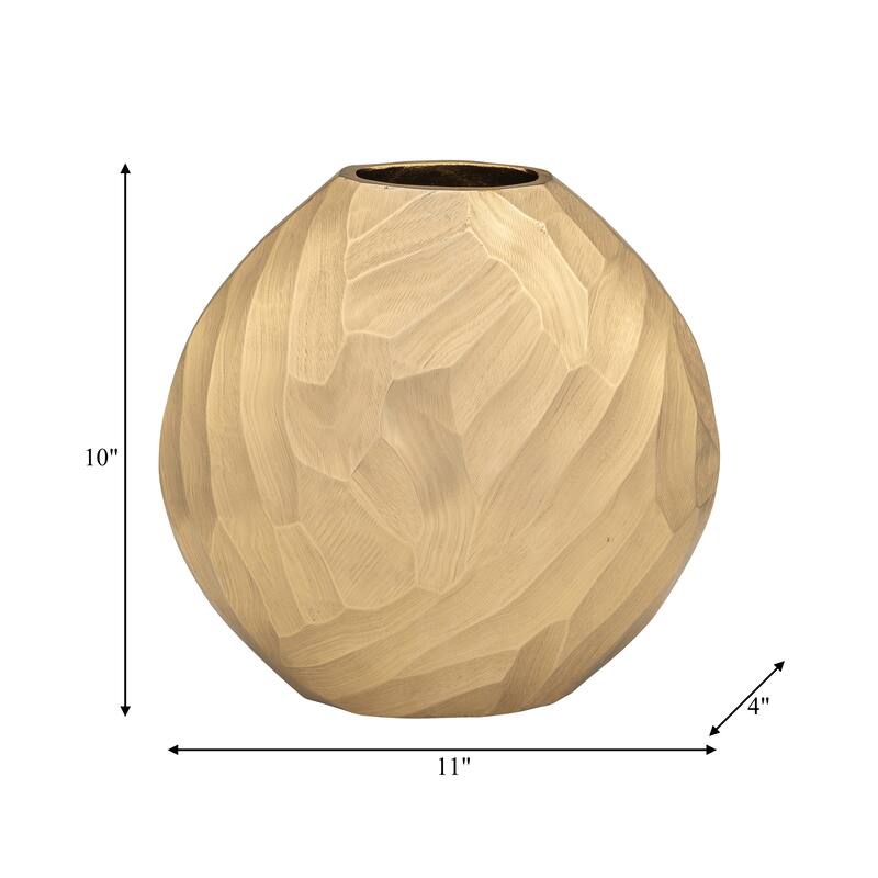 Modern Round Metal Table Vase - Flower Vase