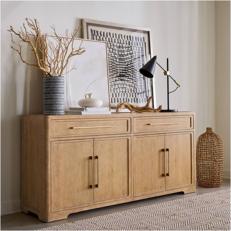 Hooker Furniture 6950-75900-80 Retreat 80" Wide Travertine Top Maple