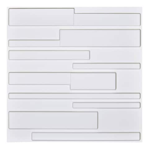 Art3d 3D Wall Panels PVC Crossed lines Design (32 Sq.Ft)