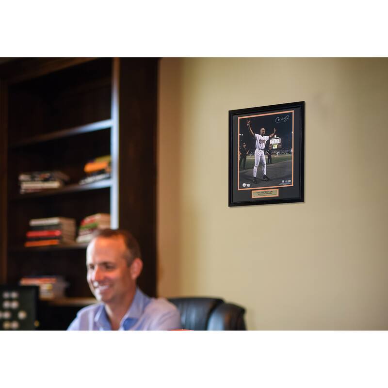 Cal Ripken Jr Autographed Baltimore Orioles 2131 Consecutive Game Signed Baseball 16x20 Framed Photo Fanatics Authentic COA