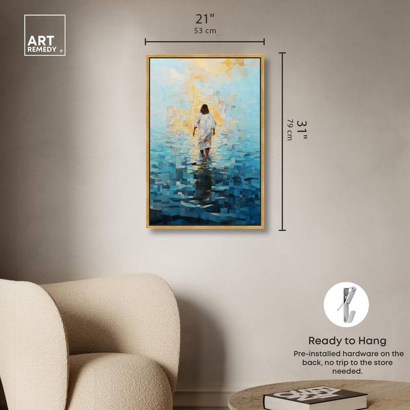 Water Walker Mosaic II Canvas by Art Remedy