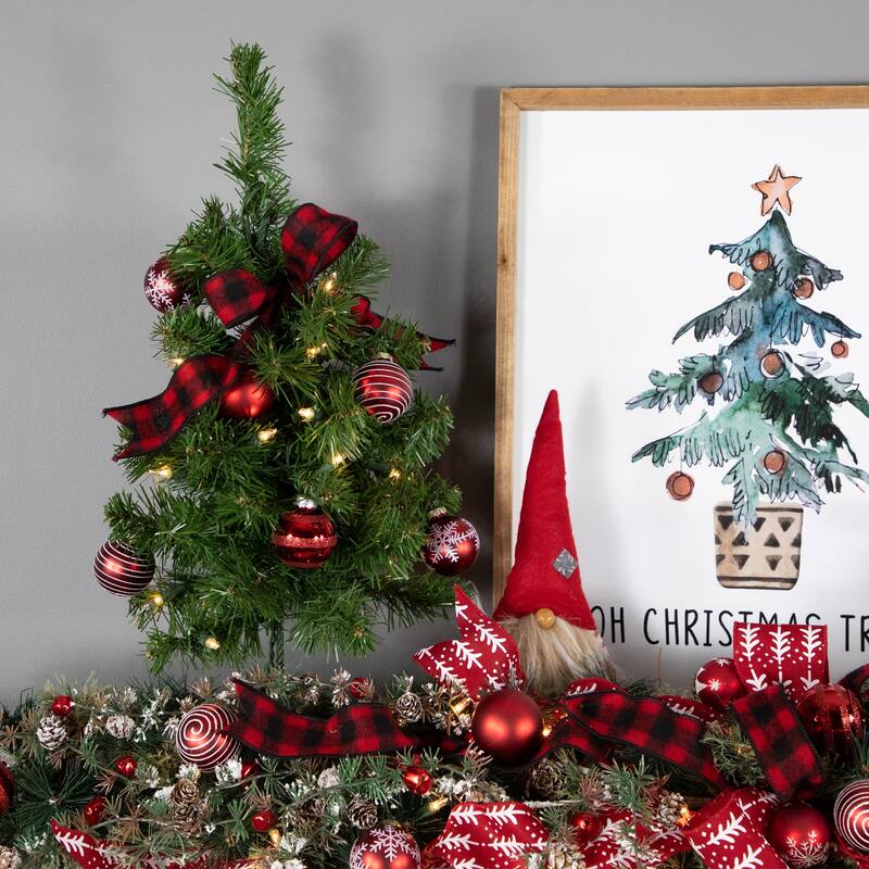 18" Medium Blackwater Fir Artificial Christmas Tree Clear Lights - 1.5 Foot